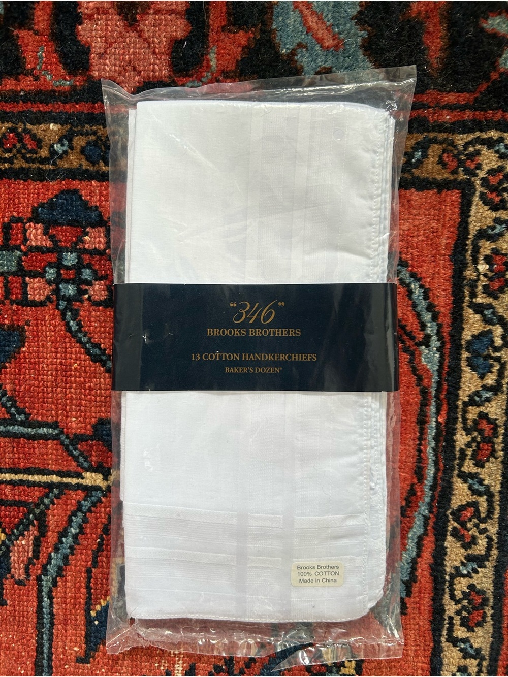 Brooks Brothers White Cotton Handkerchiefs - Pack of 7